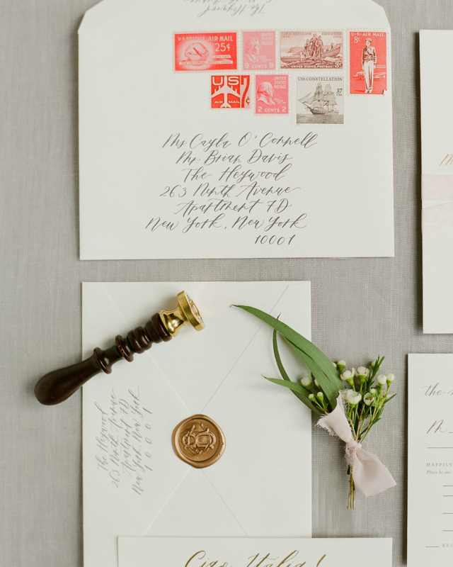 Classic Neutral Italian Destination Wedding Invitations