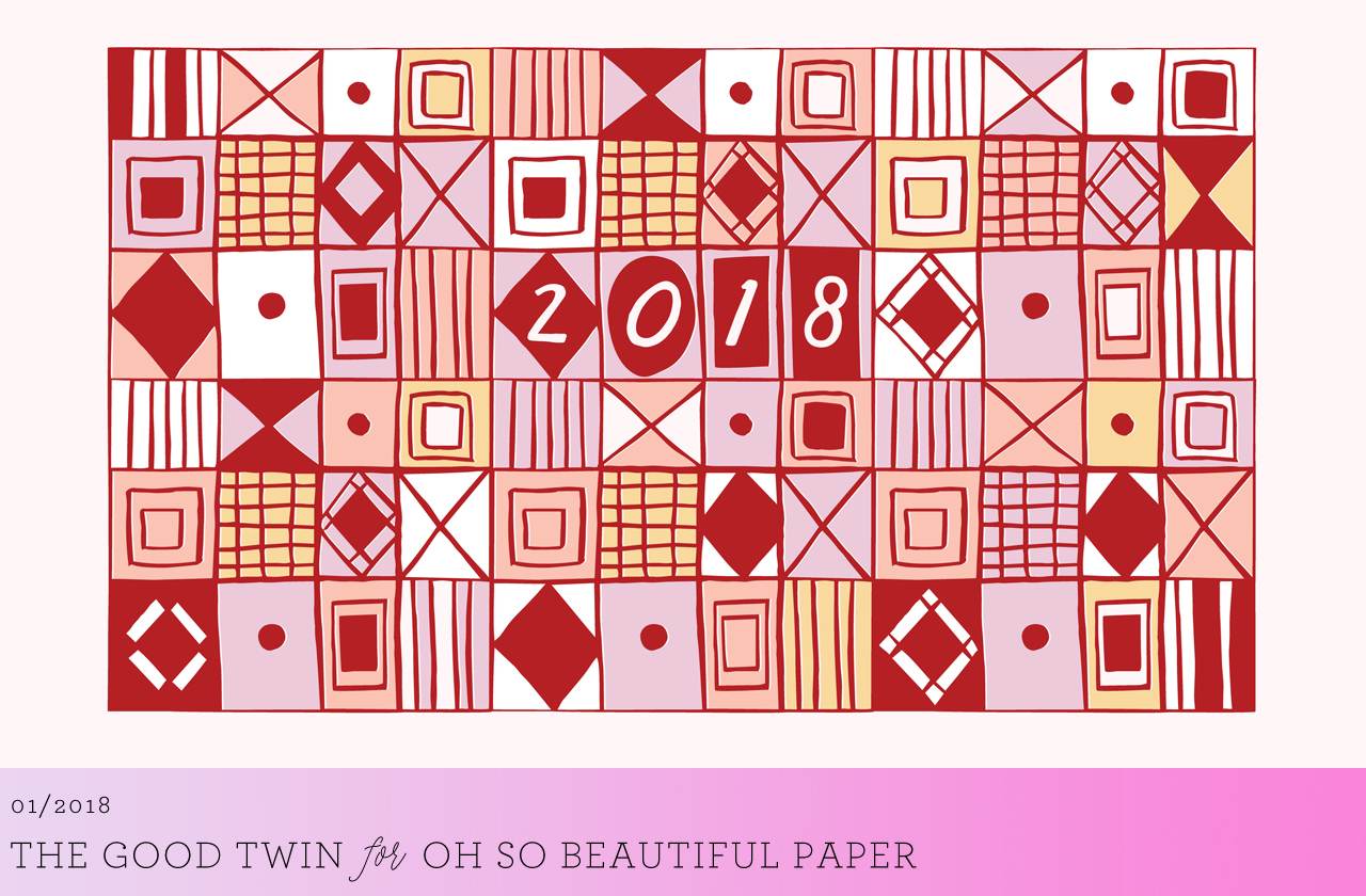 January 2018 Pattern Illustrated Wallpaper / The Good Twin for Oh So Beautiful Paper