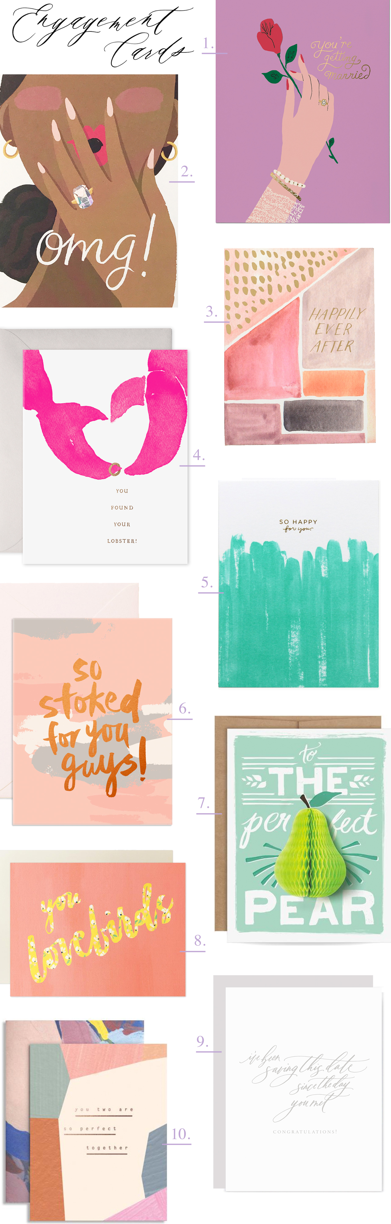 Ten Awesome Engagement Cards