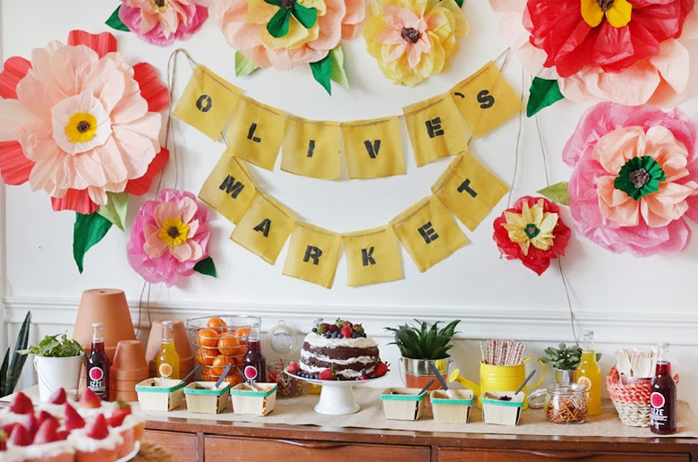 Paper Flower Wall for a Birthday Party