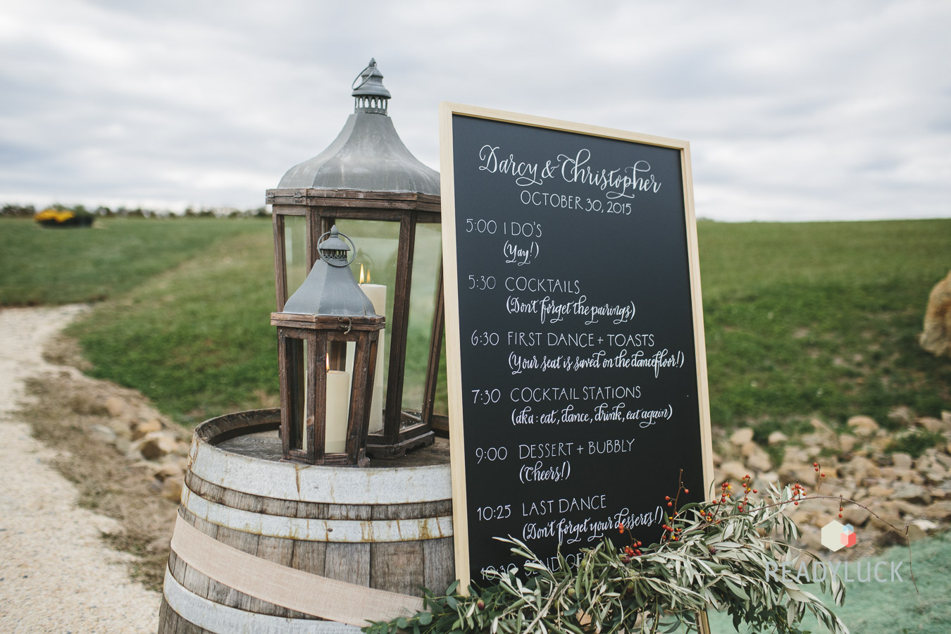 Calligraphy Chalkboard Wedding Sign / Meant to Be Calligraphy
