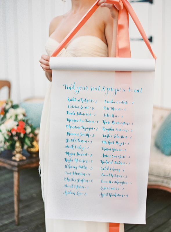 Calligraphy Wedding Seating Chart / Meant to Be Calligraphy