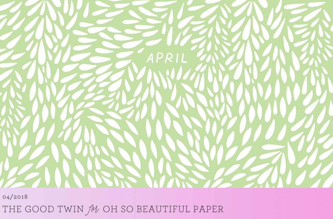 April Leaves Illustrated Wallpaper / The Good Twin for Oh So Beautiful Paper