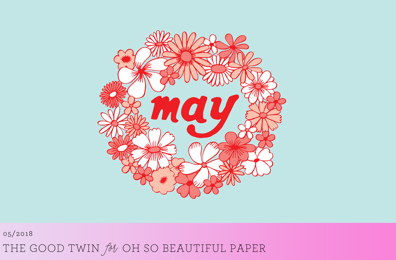 Illustrated May Wallpaper: The Good Twin Flowers