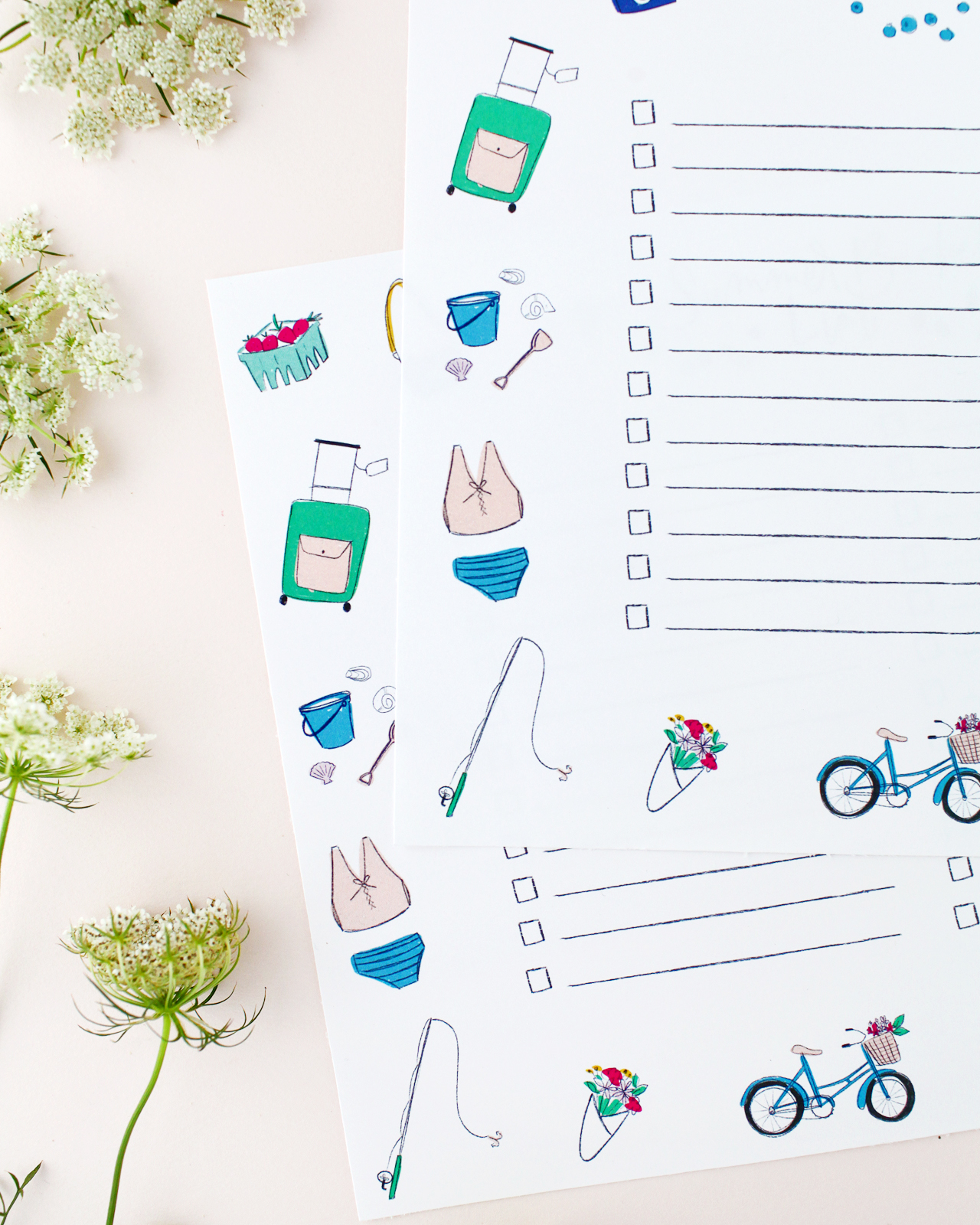 Printable Summer Bucket List by Bright Room Studio for Oh So Beautiful Paper