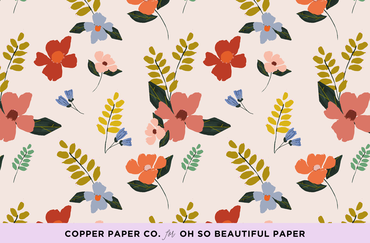 September Floral Wallpaper / Copper Paper Co. for Oh So Beautiful Paper