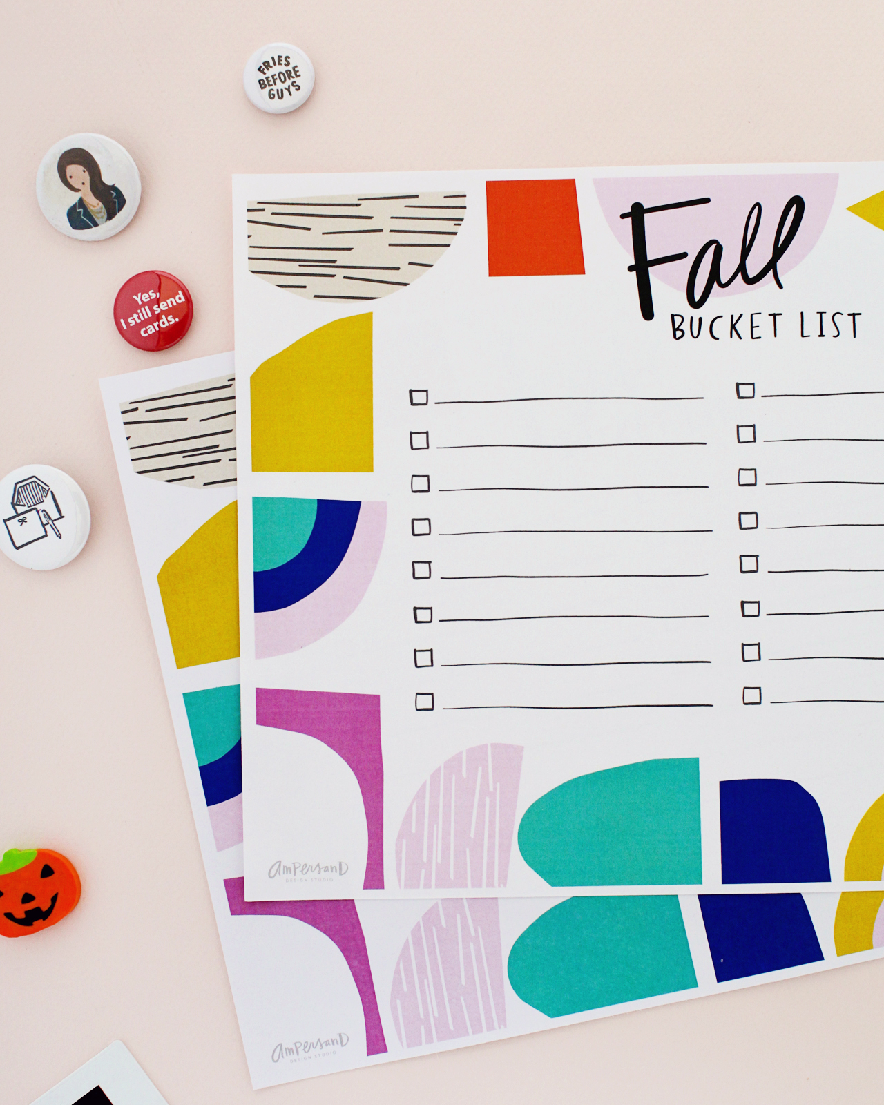 Printable Fall Bucket List / Ampersand Design Studio for Oh So Beautiful Paper