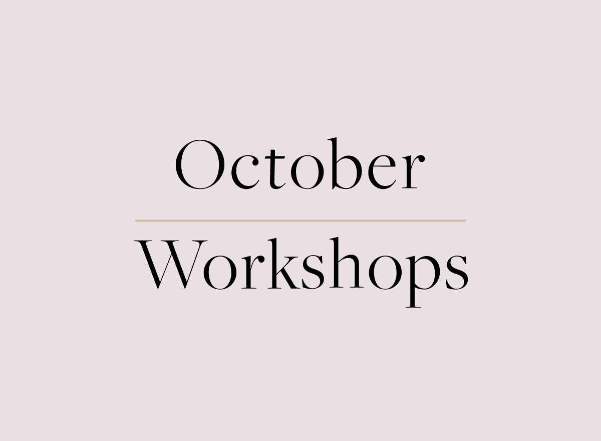 October Workshops at Common Room Studio
