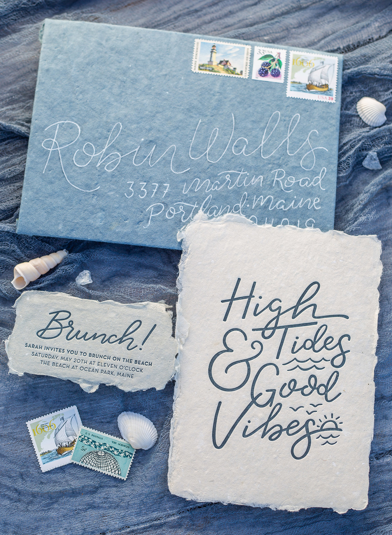 Seaside Brunch Invitations by The Chatty Press