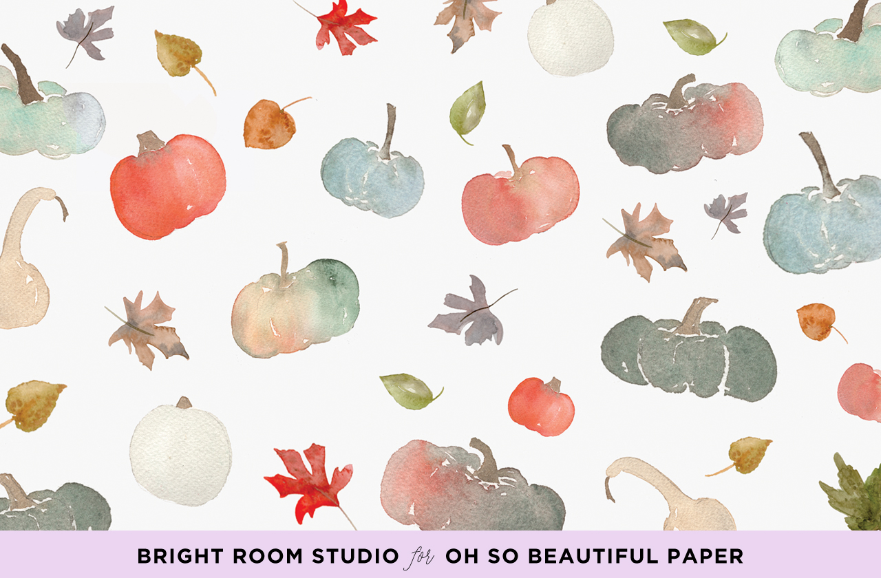 Gourds Watercolor Wallpaper by Bright Room Studio for Oh So Beautiful Paper