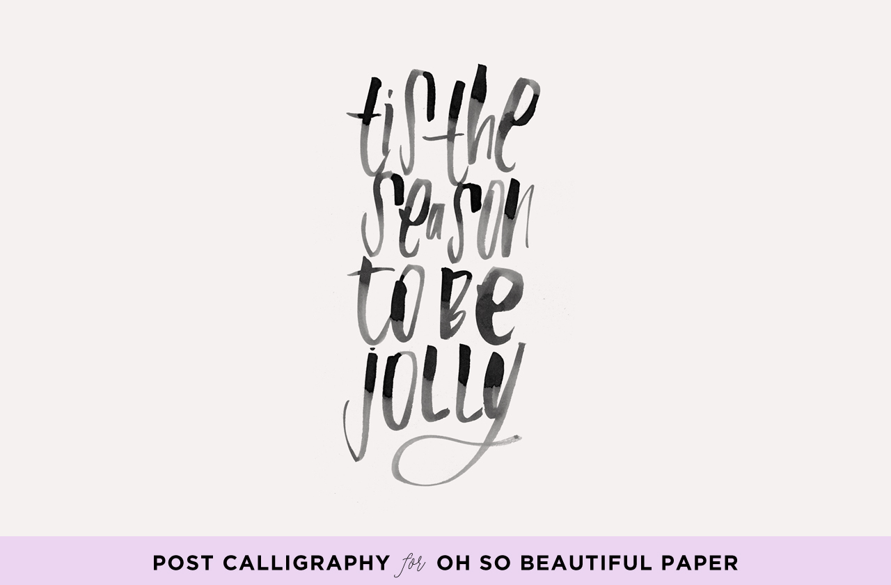 Hand Lettered December Wallpaper by Post Calligraphy