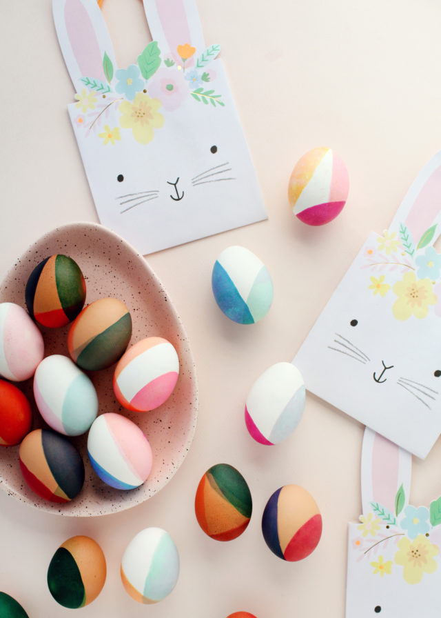 DIY Modern Color-Blocked Easter Eggs