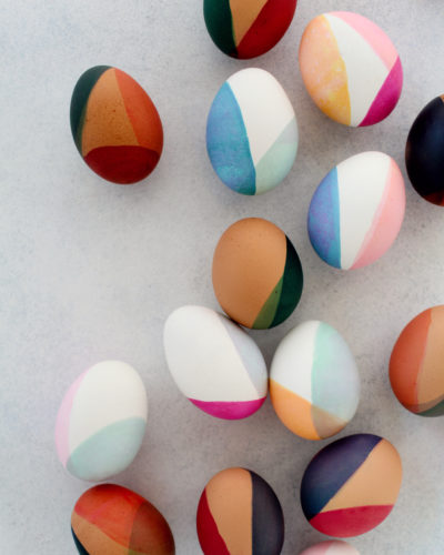 DIY Modern Color-Blocked Easter Eggs