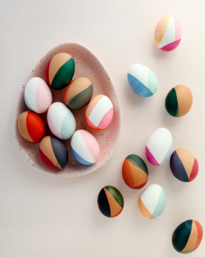 DIY Modern Color-Blocked Easter Eggs