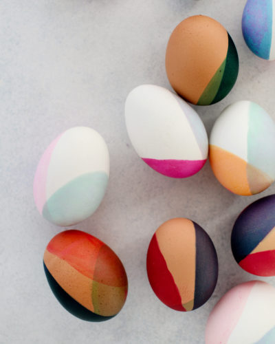 DIY Modern Color-Blocked Easter Eggs