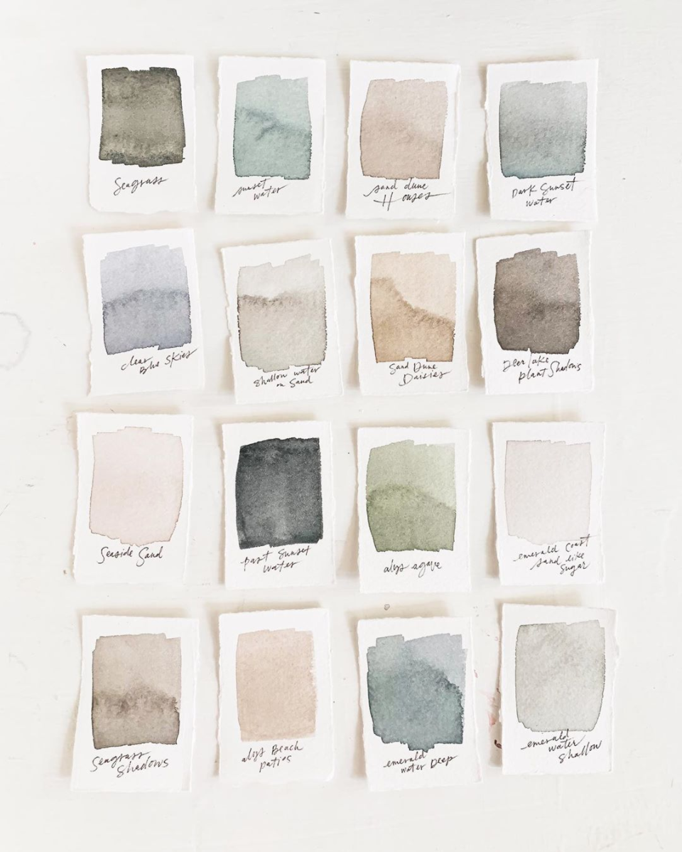Wildfield Paper Co Watercolor Swatches