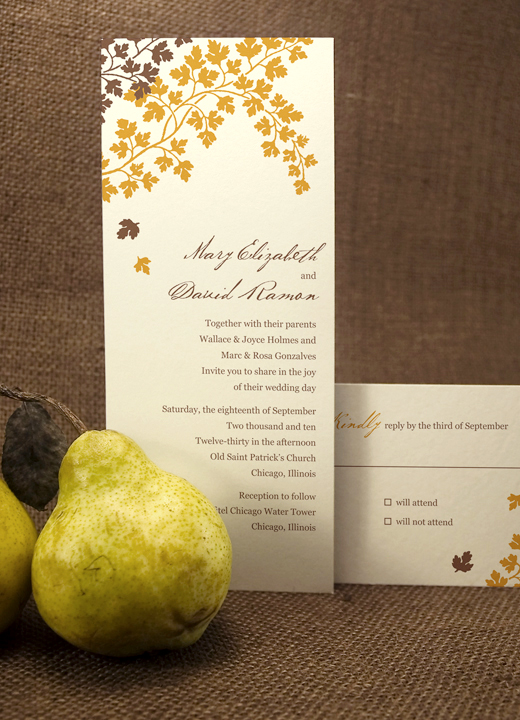 Screenprint-wedding-invitation-two-trick-pony-leaves