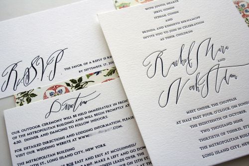 Calligraphy-Jewish-Formal-Wedding-Invitation-Wording-and-RSVP
