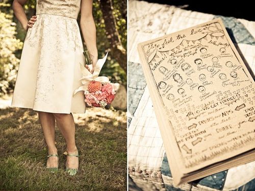 Snippet-ink-vintage-wedding-dress-hand-illustrated-programs