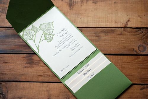 Porridge-paper-green-nature-leaf-wedding-invitation