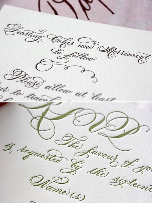 Calligraphy-Letterpress-Wedding-Invitation-Detail