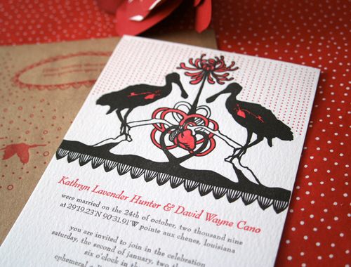 Spoonbill-Black-Red-White-Wedding-Invitation