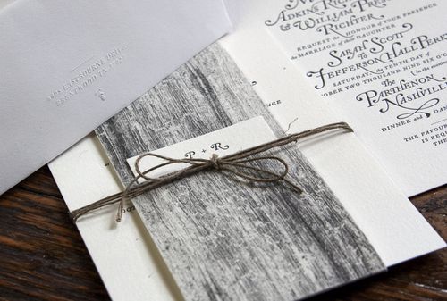 Woodgrain-typography-letterpress-invitation-detail