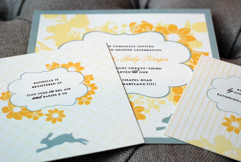 Yellow-gray-baby-shower-invitations