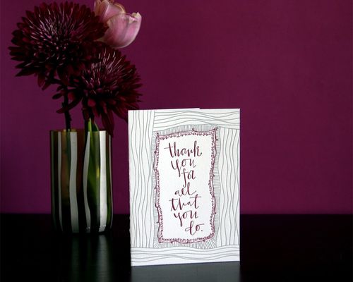 Typography-thank-you-card-purple